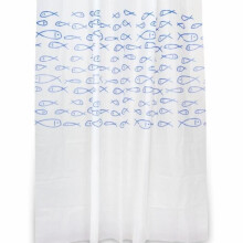 Shower Curtain - IDRALITE - Model Maui - Fish Pattern - Blue - PEVA - 240x200