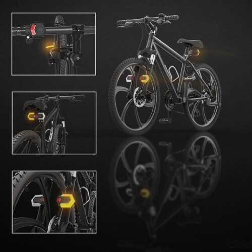 Smart Wireless Bicycle Turn Signals, Front and Rear LED Direction Indicator Bicycle Accessory 2
