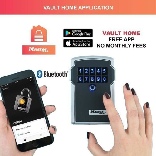 Bluetooth connected key box, wall-mounted, outdoor use, works with your smartphone 2