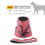 Padded cat vest with harness and adjustable leash for walking cats (Red, Small) — bigr 3