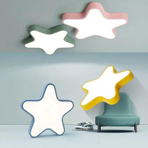 42 cm LED-Deckenleuchte mit grünem Sternenmuster, dimmbar für Kinderzimmer 2
