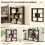 Bookshelf with 7 Cubes, 80x20x90 cm, Coffee Finish 3
