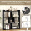Bookshelf with 7 Cubes, 80x20x90 cm, Black 5