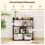 Bookshelf with 7 Cubes, 80x20x90 cm, Coffee Finish 5