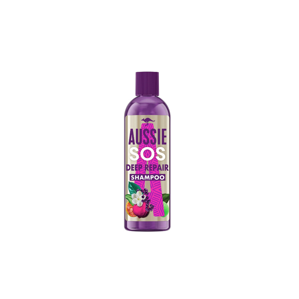 Aussie SOS Shampoo 290ml | Hair Repair Cleansing Shampoo | Strengthen Weak, Fragile Strands Over Time