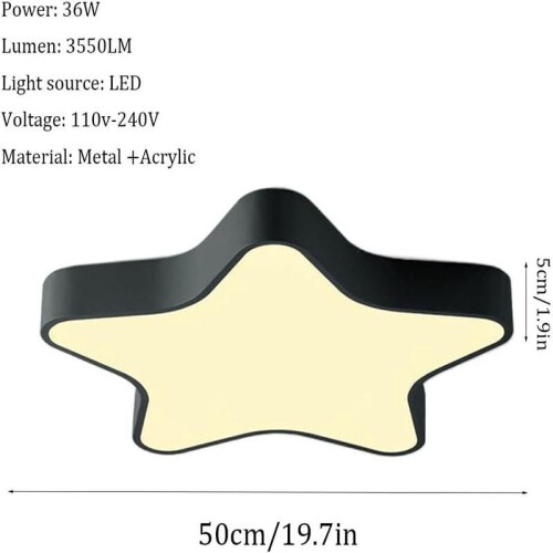 52 cm LED-Deckenleuchte mit blauem Sternenmuster, dimmbar für Kinderzimmer 2