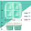 3 reusable snack boxes with 4 separate compartments - For snacks, fruit, nuts, biscuits, candy 2