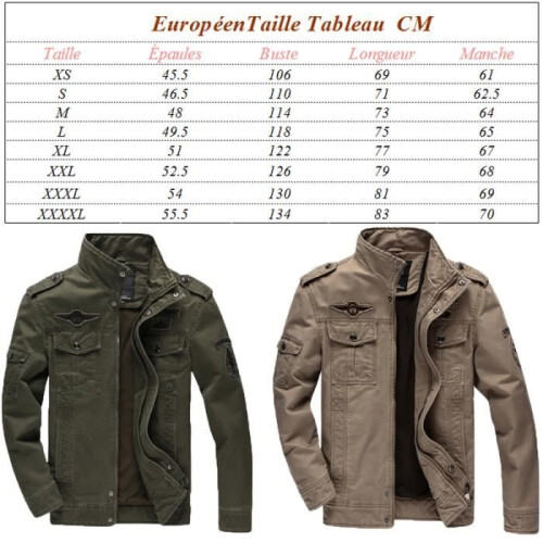 Men's Quilted Aviator Jacket, Solid Color Jacket, Stand-Up Collar Jacket, Casual Jacket, Khaki Jacket 1