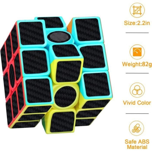 Magic Cube, 3x3x3 Speed Cube, Smooth Magic Speed Cube, Easy to Turn, for Brain Training Game or Holiday Gift 2