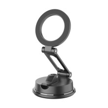 Soporte magnético para teléfono de coche con ventosa reforzada, ajustable 360 grados, plegable y compatible con MagSafe