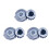 3-piece SH50/50 replacement blades compatible with Philips 5000 series electric shavers 3