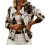 Women's jacket - Fashion - Printed - White - High collar - Long sleeves 2