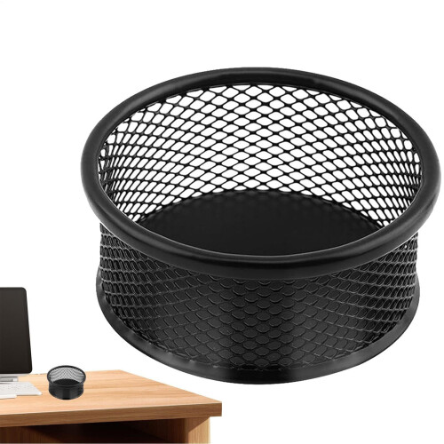 Papirclipsholder i mesh, sort, 3,54 x 1,38 tommer