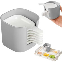 Set de farfurii pentru sos cu suport și cutie, 7 piese