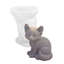 Molde de silicona 3D con forma de perro para manualidades y repostería.