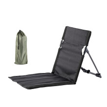 Chaise de plage pliante inclinable avec coussin de tête (1 pièce)