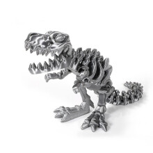 3D-geprint dinosaurusspeelgoed, grijs, 22 cm, 1 stuk