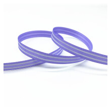 Fita de gorgorão com listras estampadas, 10 mm, 5 jardas.