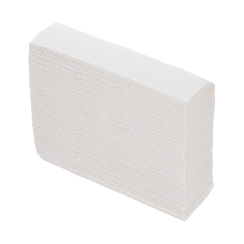 Serviettes jetables blanches 21x21cm en pâte de bois pure
