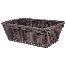 Panier de rangement en plastique tressé style rotin 24 x 7,87 x