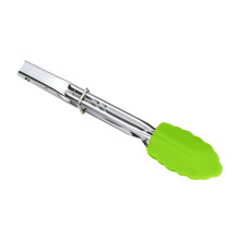 Mini pinces en acier inoxydable avec embouts en silicone, 17,3 cm