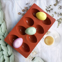 Moule à œufs en silicone pour la cuisson, 8 cavités, 1 pièce