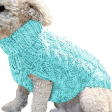 Kabelstrikket rullekravetrøje til hund – S/M/L/XL