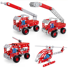 Metalen bouwset voor kinderen van 5-12 jaar – 121-delige 4-in-1 STEM-set