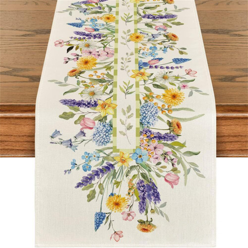 Ostertischdecke Vintage Hasen-Ei-Print S