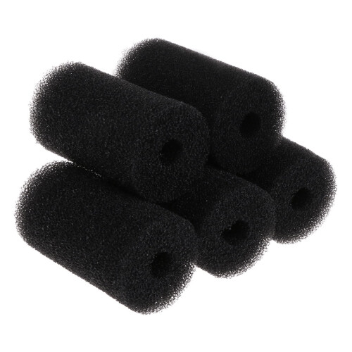 Akvariumforfiltersvampindsatser – sort, 5-pak