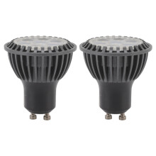 2-pakning GU10 LED-pære 7W 6000K hvit
