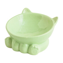 Keramische kattenvoerbak met verhoogd design, 1 stuk