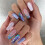 Long Coffin Press-On Nails Glitter Glossy Full Cover 5