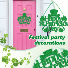 Letrero de bienvenida para el Día de San Patricio – Decoración de trébol, 1 pieza