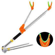 Suporte telescópico para vara de pesca em aço inoxidável, 1,5–2,4 m