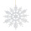 Conjunto de 24 enfeites de floco de neve com glitter e cordão. 1