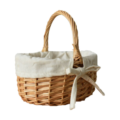 Wicker Basket with Handle 20 x 18 cm
