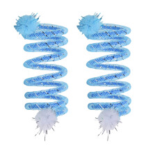 Lot de 2 jouets à ressort pour chat - Tube souple et flexible, couleurs assorties