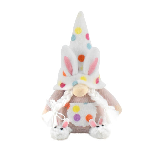 Στολίδι Gnome με αυτί λαγουδάκι σε σχήμα πουά 10εκ.