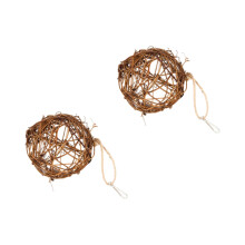Nido per uccelli in rattan, giocattolo da masticare da 8 cm per pappagalli e uccelli di piccola taglia.