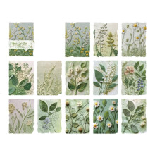 Conjunto de 23 peças de papel artístico com relevo floral para scrapbooking.