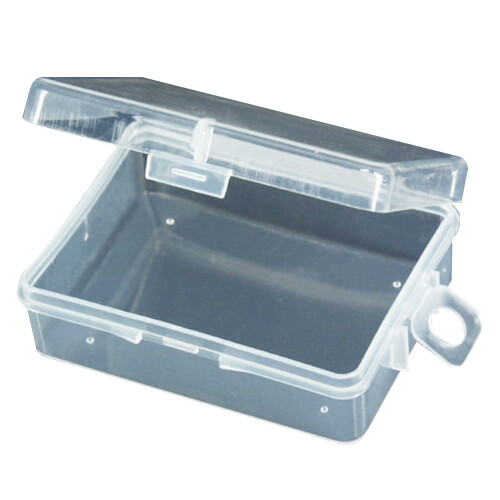 Contenitori in plastica trasparente con coperchi, impilabili