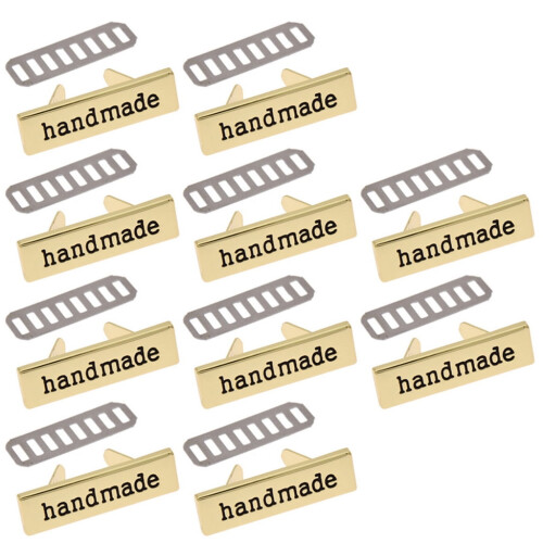 10pcs Zinc Alloy Rectangle Clothing Tags
