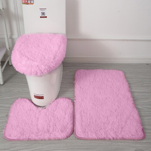 Ensemble de tapis de bain 3 pièces – Antidérapant, lavable en machine,