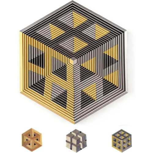 Εξάγωνο Twist Illusion Fidget GadgetΤρισδιάστατα Εκτυπωμένο