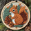 Brown Squirrel & Pine Cone Punch Needle Kit – 20cm Hoop, 1