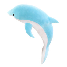 Delfinplyschkudde – Mjuk kort plysch, 30 cm