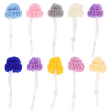 Paquete de 10 mini gorros de pollo tejidos para mascotas – Ajustables