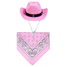 Cowboyhut- und Halstuch-Set für Haustiere