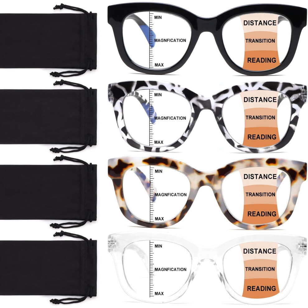 Progressive Multifocal Reading Glasses Blue Light Blocking